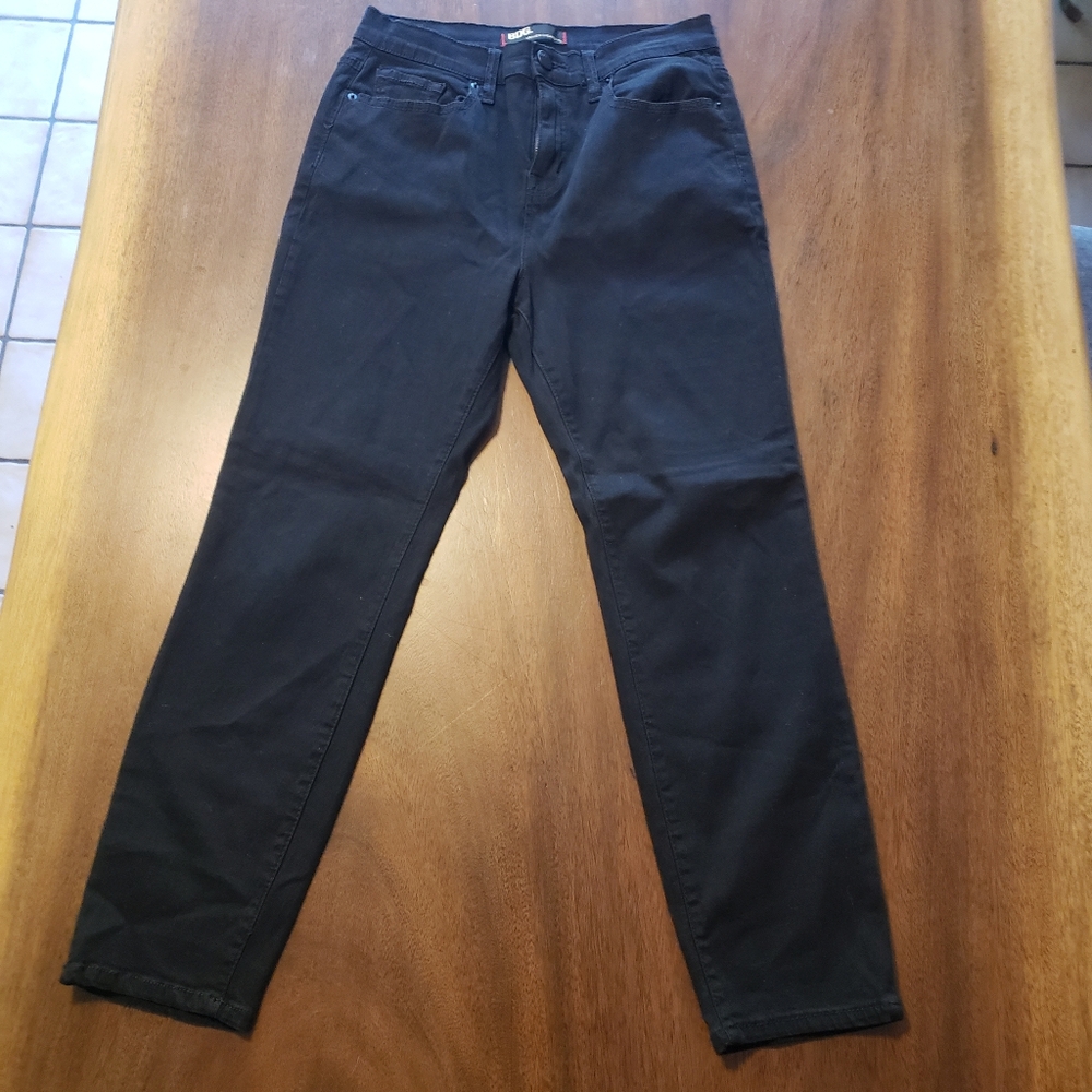 BDG High Rise Grazer Cigarette Jeans: Black Straight Jeans